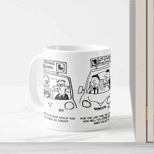 自動車学校 3つの自動車学校の漫画 コーヒーマグカップ