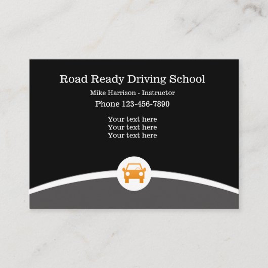 自動車教習所のインストラクター 名刺 (正面)