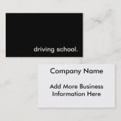 自動車教習所の名刺 名刺 (正面/裏面)