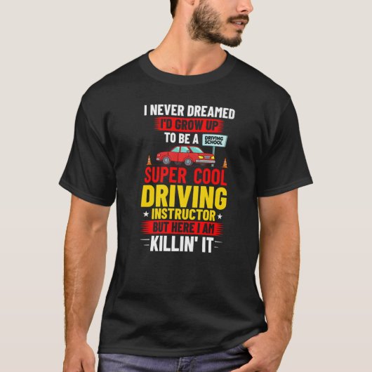 自動車教習所の教習 自動車運転教育 Tシャツ (正面)