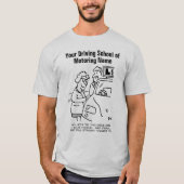 自動車教習所 運転教官 運転免許取得 Tシャツ (正面)