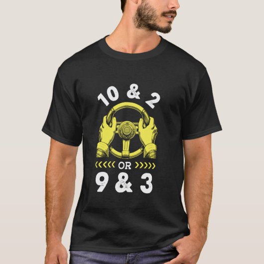 自動車教習指導員 運転教官 教習所 Tシャツ (正面)