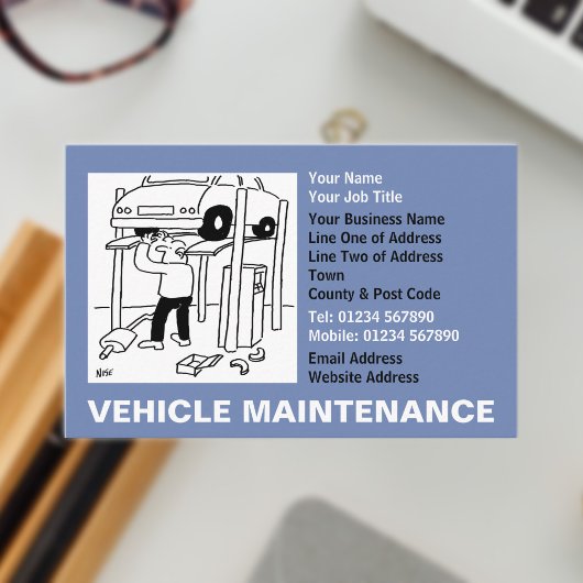 自動車整備の漫画 名刺