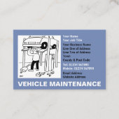自動車整備の漫画 名刺 (正面)