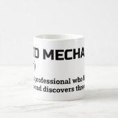 自動車整備士のコーヒーマグ - 面白い仕事の定義 コーヒーマグカップ (中央)