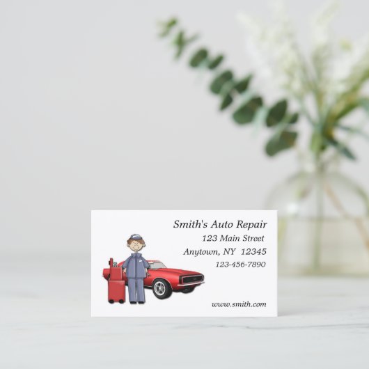 自動車整備士の名刺 名刺 (スタンド正面)