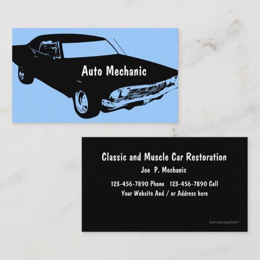 自動車整備士の名刺 名刺 (正面/裏面)