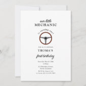 自動車整備士の工具 男の子 誕生日 招待状 (正面)