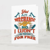 自動車整備士は自由な車のためのあなたの車を修理しません カード (正面)