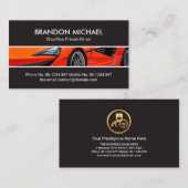 自動車整備士を詳細化する未来型スポーツカー 名刺 (正面/裏面)