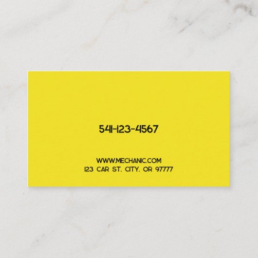 自動車整備士サービス名刺 名刺 (裏面)