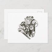 自動車整備士素子 ポストカード (正面/裏面)