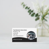 自動車整備士自動車修理名刺 名刺 (スタンド正面)