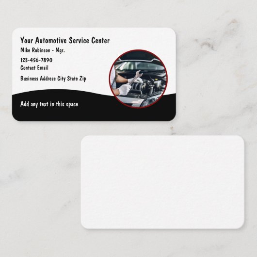 自動車整備士自動車修理名刺 名刺 (正面/裏面)