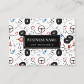 自動車整備士車のツールQRコード 名刺 (正面)