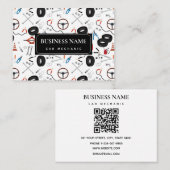 自動車整備士車のツールQRコード 名刺 (正面/裏面)