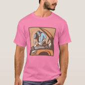 自動車整備士車の修理 Tシャツ (正面)