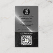 自動車整備士銅メタリック金ゴールド光沢スチール 名刺 (裏面)