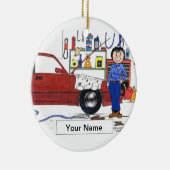 自動車整備士-女性 セラミックオーナメント (右)