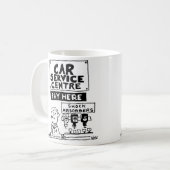 自動車整備工場の会計カウンター コーヒーマグカップ (正面左)