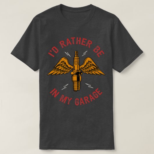 自動車整備工場 ヴィンテージ 修理 Tシャツ (デザイン正面)