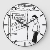 自動車残存廃品工場 ラージ壁時計 (正面)