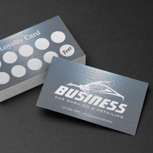 自動車洗浄ブルーメタルクールの詳細車の化 ロイヤリティカード
