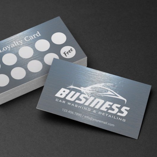 自動車洗浄ブルーメタルクールの詳細車の化 ロイヤリティカード