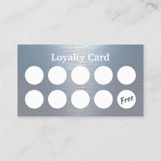 自動車洗浄ブルーメタルクールの詳細車の化 ロイヤリティカード (裏面)