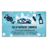 自動車洗車洗浄サービス マグネット名刺 (正面)