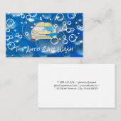 自動車洗車 | シャボン玉背景 名刺 (正面/裏面)