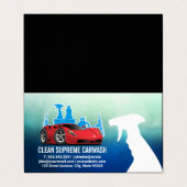 自動車洗車 |供給のクリーニング 名刺 (外部フラット)