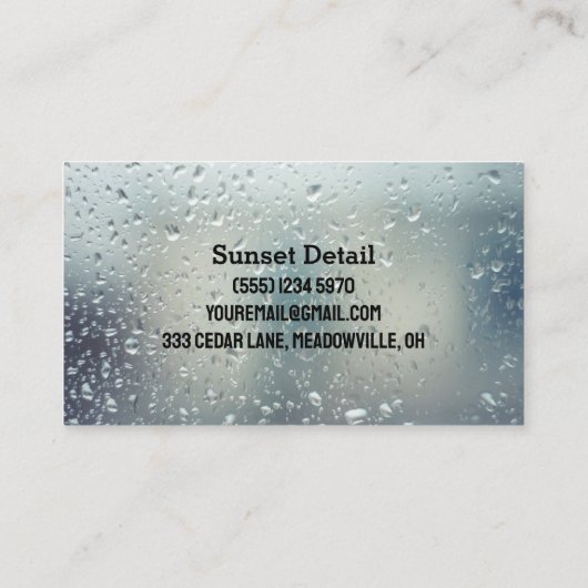 自動車洗車 名刺 (裏面)