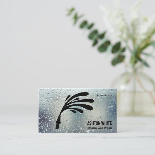 自動車洗車 名刺 (スタンド正面)