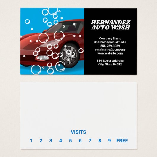 自動車洗車 | Red Car (正面&裏面)