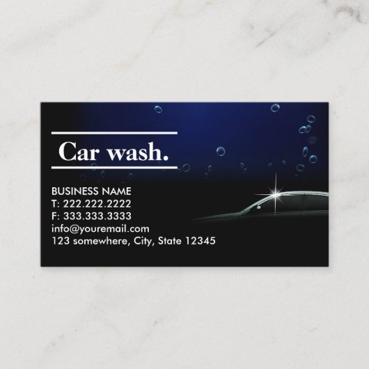 自動車洗面の暗い色を自動エレガント詳述 名刺 (正面)