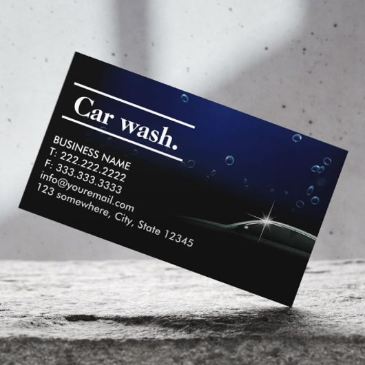 自動車洗面の暗い色を自動エレガント詳述 名刺