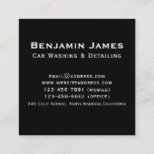 自動車洗面の詳細を自動で表示 スクエア名刺 (裏面)