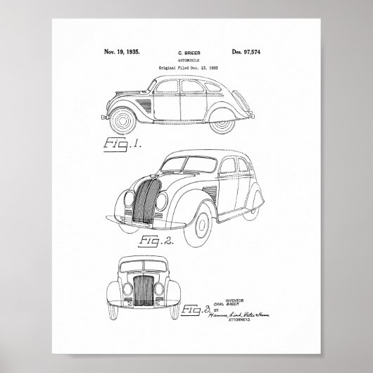 自動車特許デザイン ポスター (正面)
