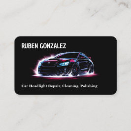 自動車用ヘッドライトレンズの復元 名刺