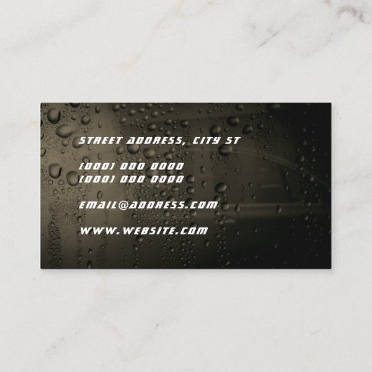 自動車用金属製洗面カバー名刺 名刺 (裏面)