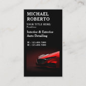 自動車自動インテリア詳細洗浄洗浄サービス 名刺 (正面)