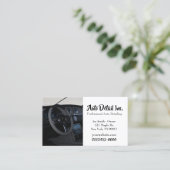 自動車自動インテリア詳細清掃サービス 名刺 (スタンド正面)