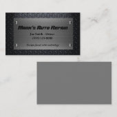 自動車自動ダイヤモンドプレート整備士修理サービス 名刺 (正面/裏面)