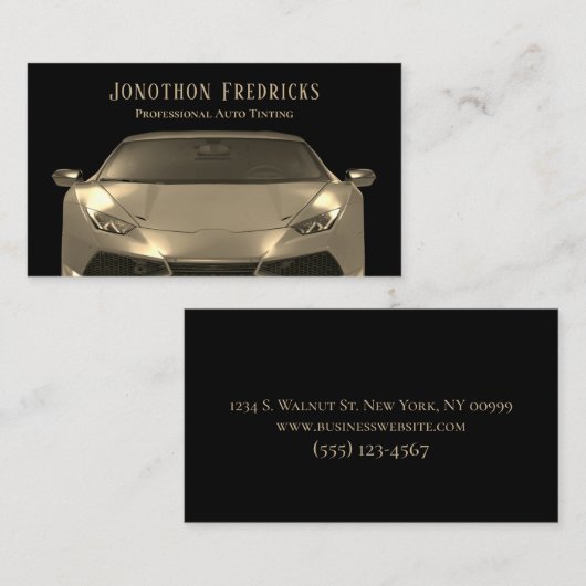 自動車自動塗装詳細サービスプロフェッショナル 名刺 (正面/裏面)