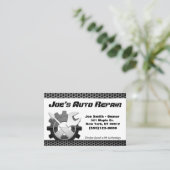 自動車自動整備士エンジン修理サービス 名刺 (スタンド正面)