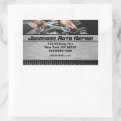 自動車自動整備士修理サービス事業 長方形シール (バッグ)