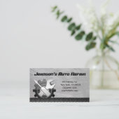 自動車自動整備士修理サービス名刺 名刺 (スタンド正面)