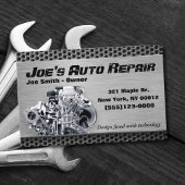 自動車自動整備士修理モーターサービス 名刺