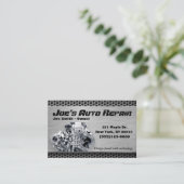 自動車自動整備士修理モーターサービス 名刺 (スタンド正面)